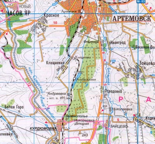 Курдюмовка донецкая область карта