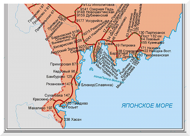 Партизанск уссурийск. Карта железной дороги Приморского края. Дальневосточная железная дорога карта со станциями.