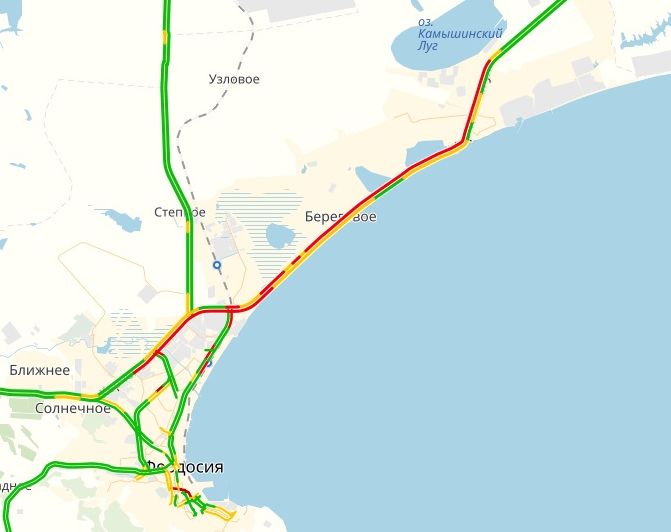 Карта пробок крымский мост