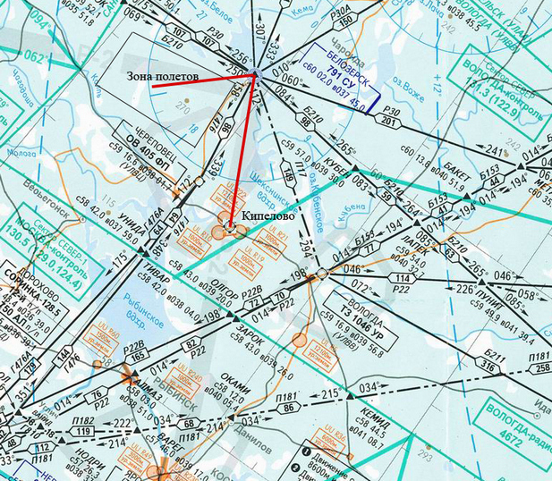 Карта полетов над москвой