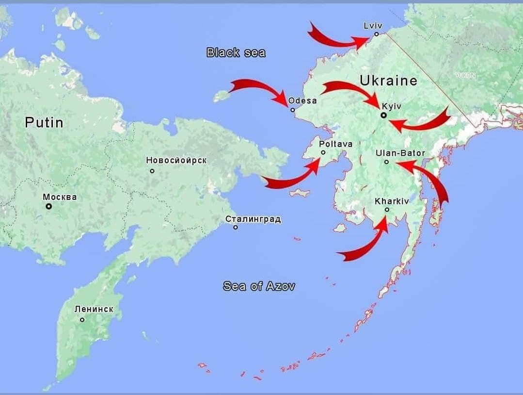 Карта нападения россии на украину